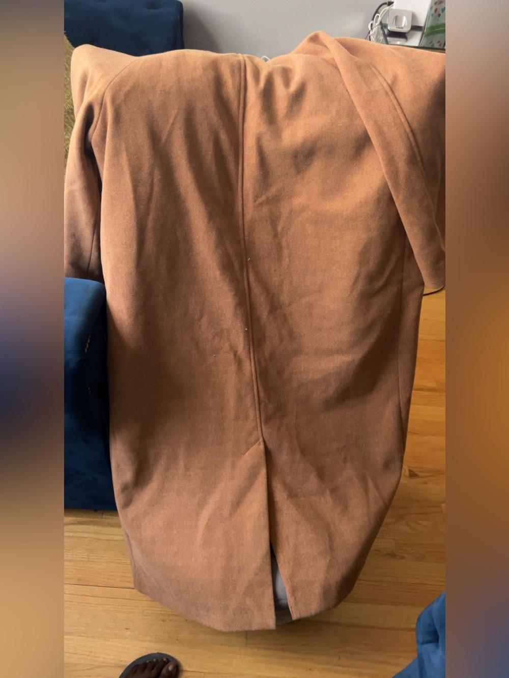 Long Brown Teddy Coat  ANEWST A- Cozy Chic Outerwear size M BN - Picture 11 of 11